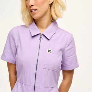 NWT Lucy & Yak Organic Cotton Ragan Jumpsuit in Parma Violet US 8 / UK 12